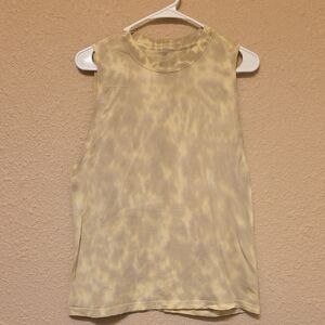 Lululemon Cream Tie-Dye Muscle Tee